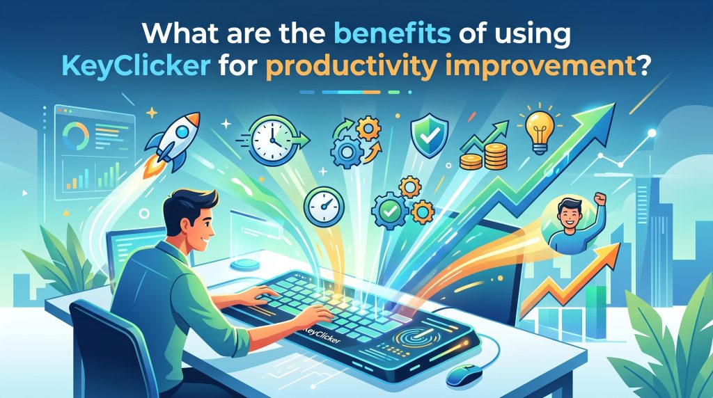 What are the benefits of using KeyClicker for productivity improvement